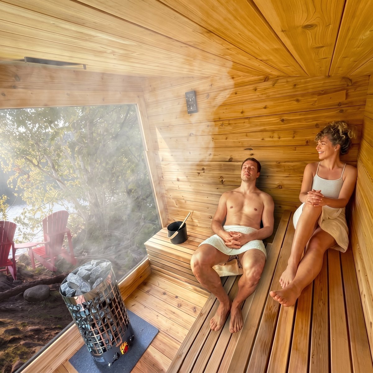 Cedar interior · steam